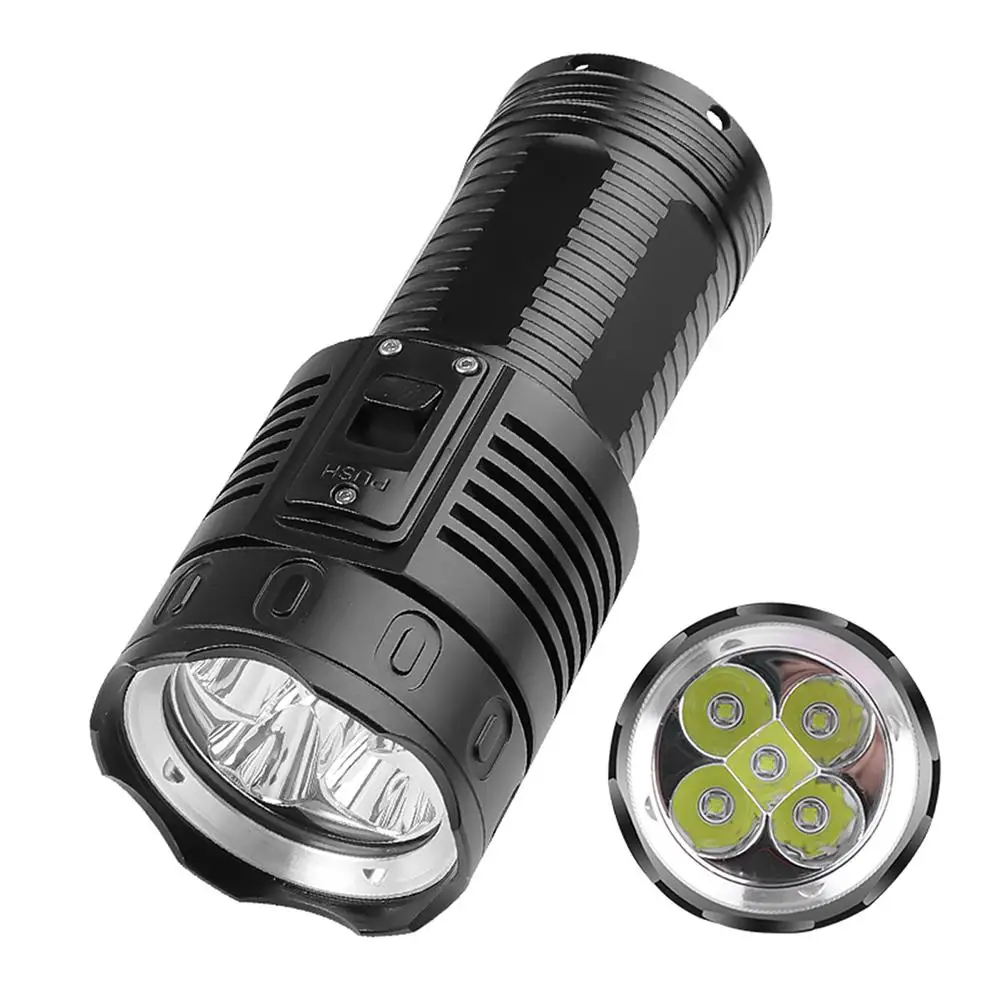 Lampe de poche de plongée à LED haute puissance, torche de plongée, lanterne de plongée professionnelle, injuste, IPX8, profondeur de 2023 m, 5 * T40, plus récent, 500