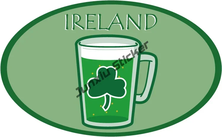 ملصقات Lucky Shamrock أيرلندا الأيرلندية الفلين Sligo Derry Galway Ashford Castle ملصق الختم جولة العلم الديكور PVC الملحقات #4