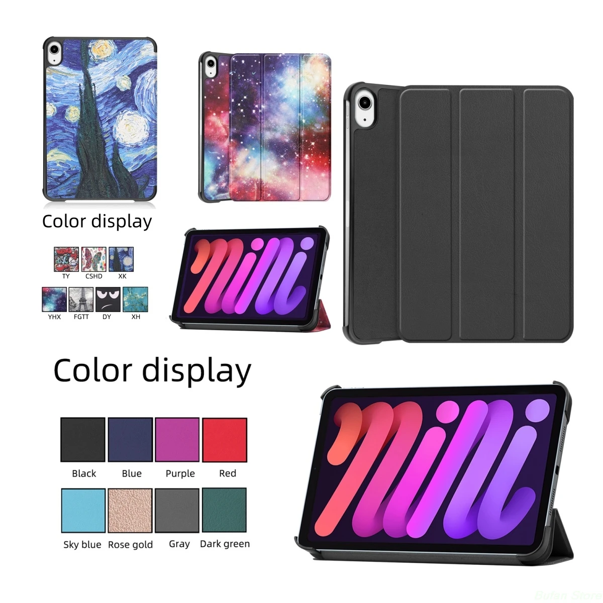 

Kids Case For Xiaomi Pad 7 Redmi Pad SE 11 Inch 2023 PU Leather Tri-Folding Stand Magnetic Flip Cover For Redmi Pad Pro 12.1 SE