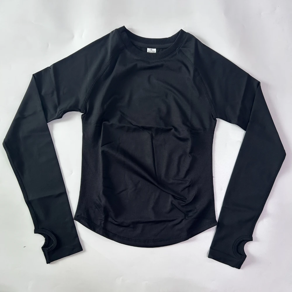 Pericic Longline Defy Langarm-Top für Damen, Gym-Crop-Top mit Daumenlöchern, Yoga-Top, Trainingskleidung, Lauf-Sportshirts – Detail 11
