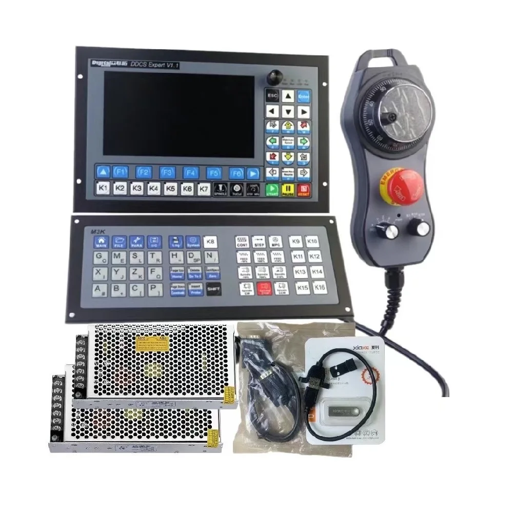 PLC Controller DDCS Expert 3/4/5 Axis CNC Controller Kit With MPG & Keyboard & Power supplies For Cnc Drilling Machine