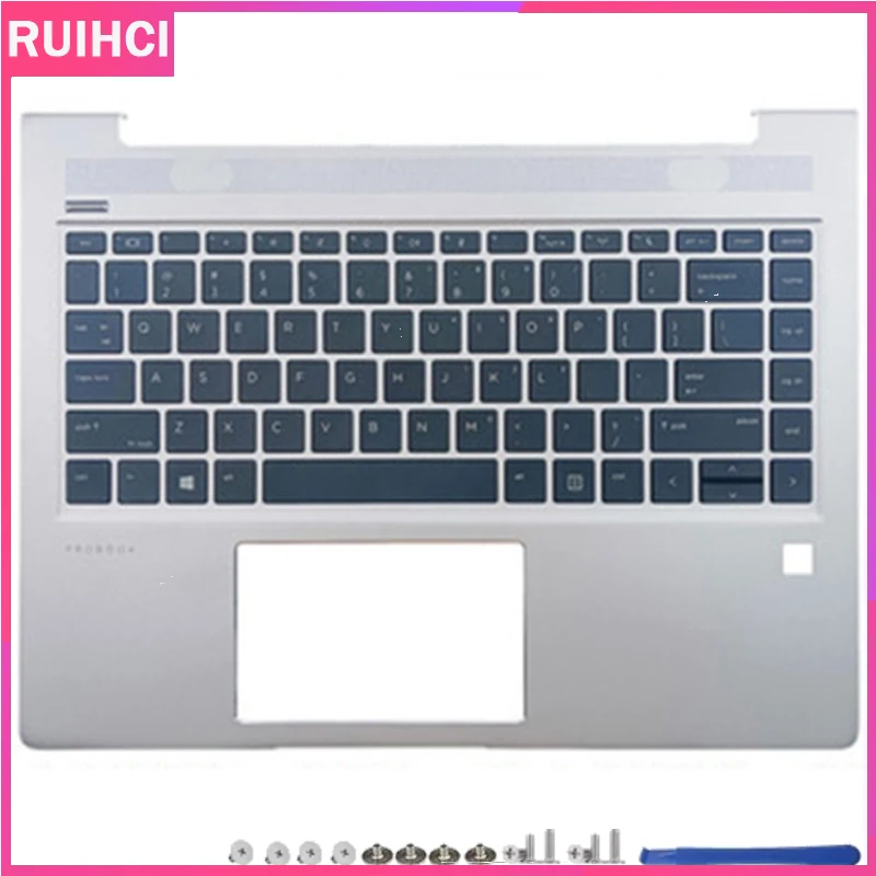 新しいラップトップ ProBook 14 440 G7 445 G7 Zhan 66 液晶バックカバーフロントベゼル/パームレストアッパーケース/ボトムケースシルバー