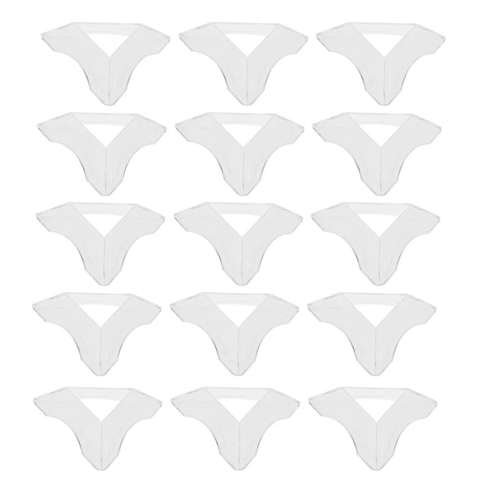 24pcs Transparent Cube Stand Triangle Puzzle Holder For Sphere Gemstone Display Tripod Base Crystal Rack Game