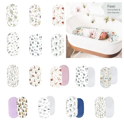 Breathable Baby Bassinet Sheets Removable Fitted Bassinet Sheet Infant Crib Cradles Changing Mat Cover for Newborns