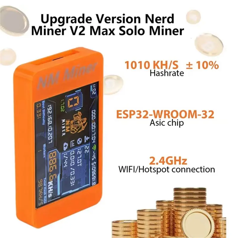 B50C Nmminer Nerdminer V2 880KH/S Bitcoin Coins Miner 2.8