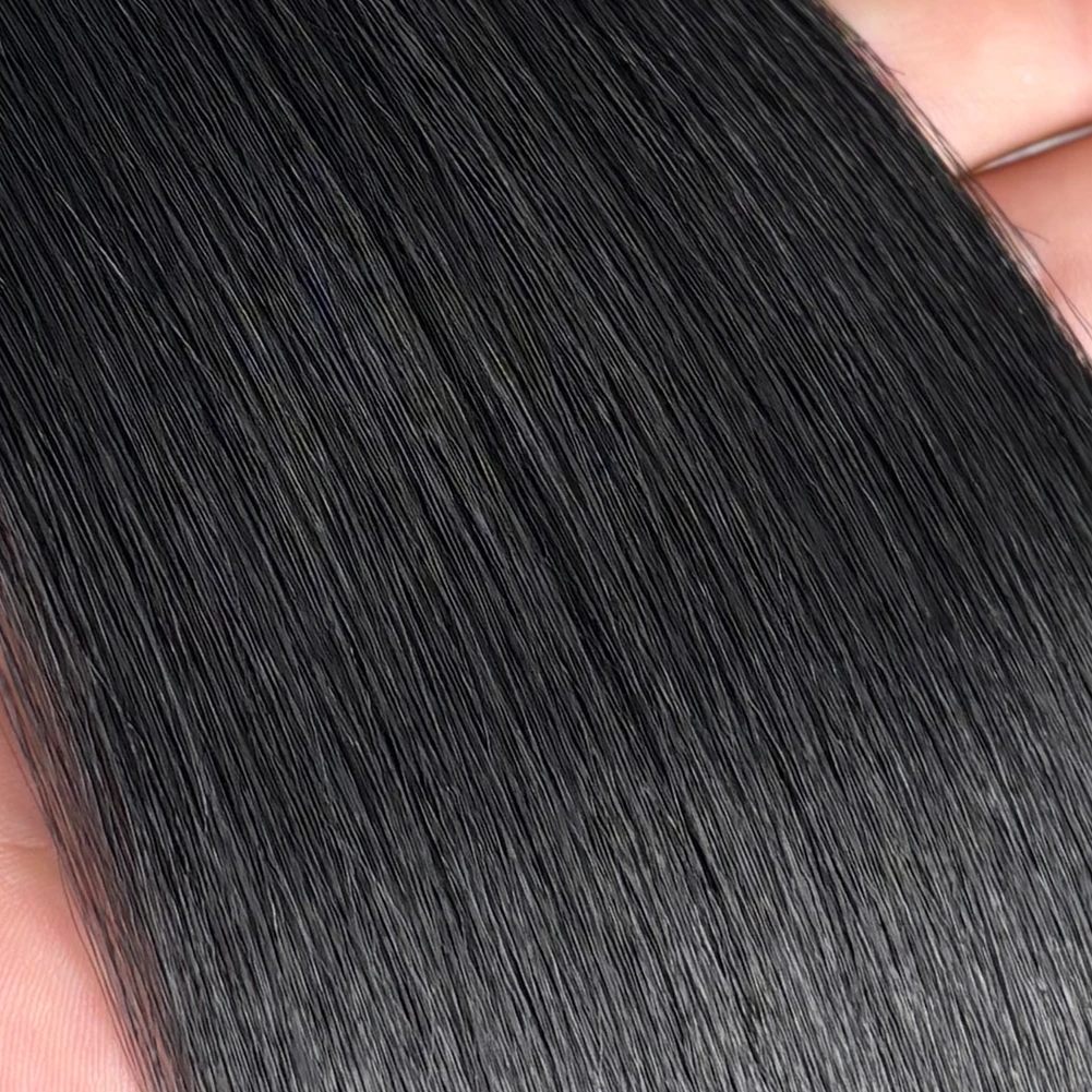 YunRong Straight Hair Bundles Synthetic Hair Extensions Premium Heat Resistant Fiber Hair Weaving Yaki Straight Hair image 5
