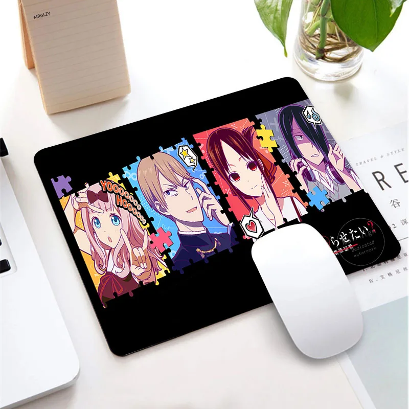 

Small Rubber Mouse Pad Anime Love Is War Kaeyboard Pad Gaming Accessories Kaguya-sama Desk Mat 220X180MM MousePad Gamer for LOL