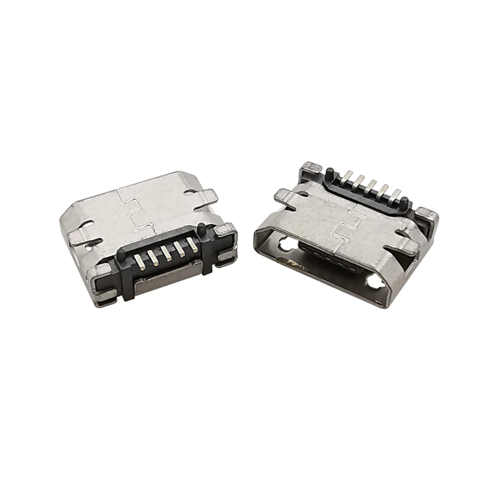 10 piezas de conector Micro USB tipo B hembra de 5 pines, puerto de soldadura SMD, conector de carga para reparación de datos de teléfono Android 2