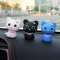 New Home Plastic Office Cartoon Accessories Car Ornament Auto Interior Decoration Shake the head Cat Doll