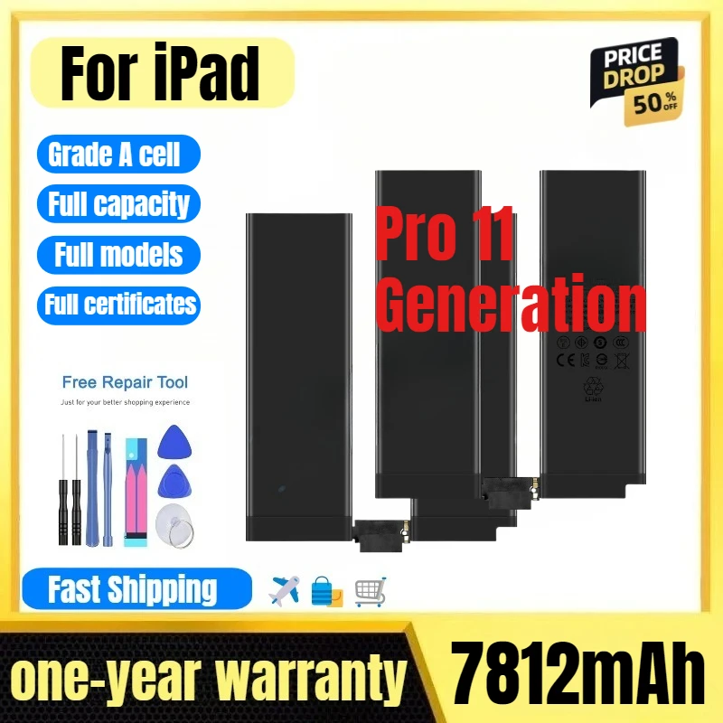 A2042/A1934/A1979/A1980 for IPad Pro 11 Generation Tablet Battery High Quality High Capacity Replacement Bateria Grade A Cell