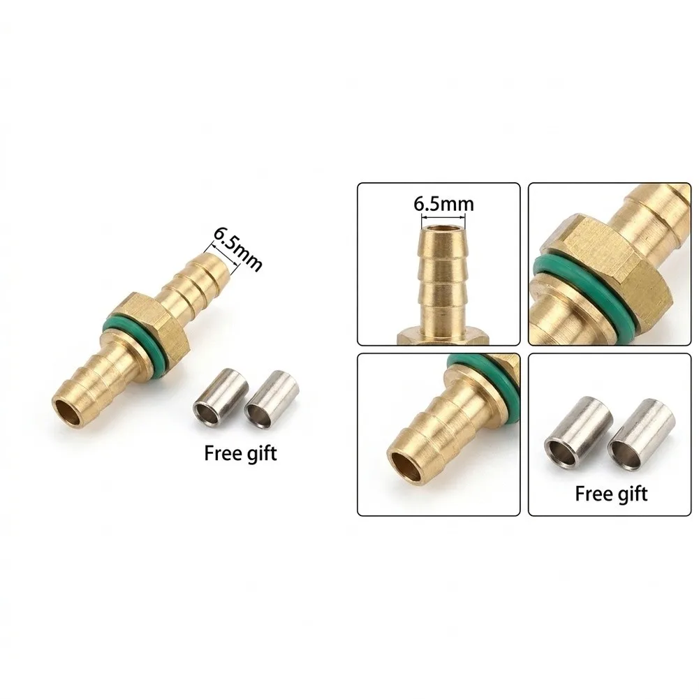 6.5mm 8.5mm Hose Couplings Hose Barb Fitting Sprayer Hose Adapter Barbed Fitting Leak-proof Design Fuel Air Oil Compatible