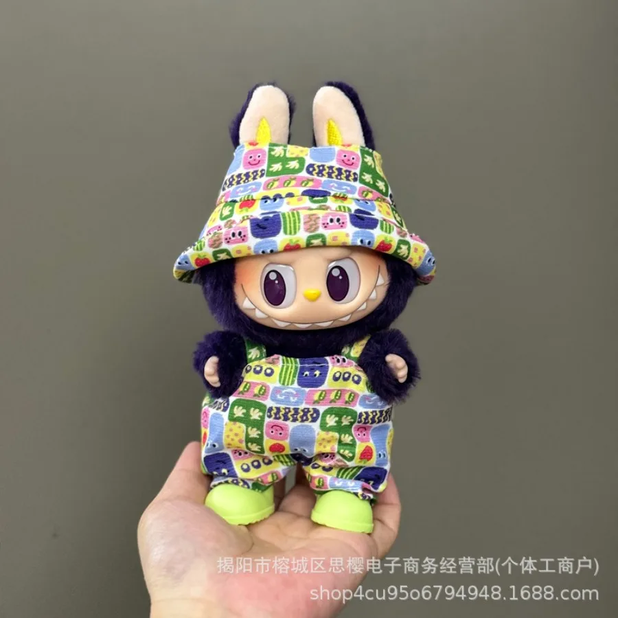 Para vestido de muñeca V1V2 Labu de 17cm, conjunto de falda y pantalones de nueva flor, ropa de repuesto para muñeca