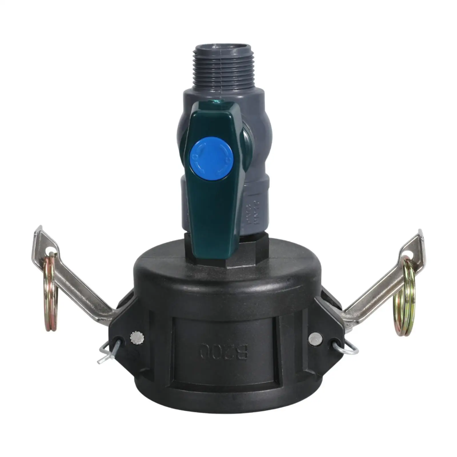 IBC Tote Tank Adapter Easily Install Replaces Leakproof 2 inch to 3/4 inch Male with Ball Valve IBC Tote to Garden Hose Adapter