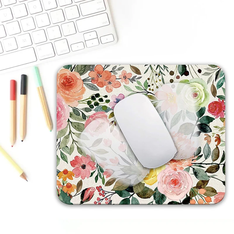 Small Mouse Pad Computer Hot Sell MousePads Anime lovely Gamer Natural Rubber Art Flower Office Decoration Carpet Mouse Mat