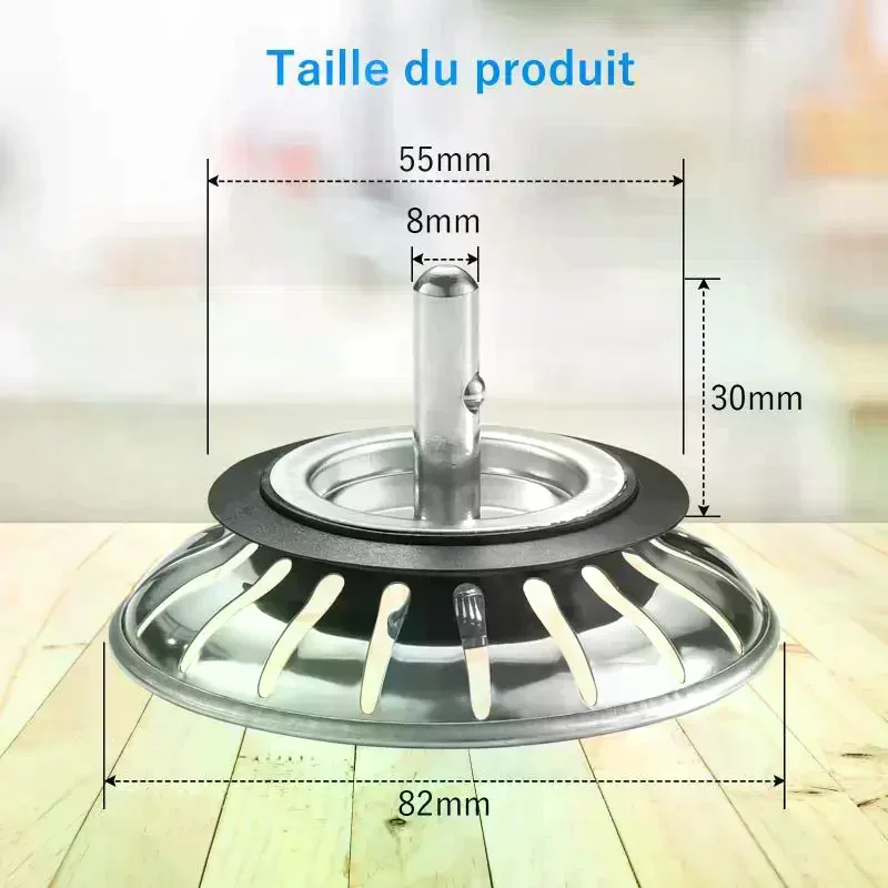 82mm Kitchen Sink Filter Hole Bathtub Hair Catcher Stopper Bathroom Sewer Drain Strainer Basin Sink Waste Filter Tools