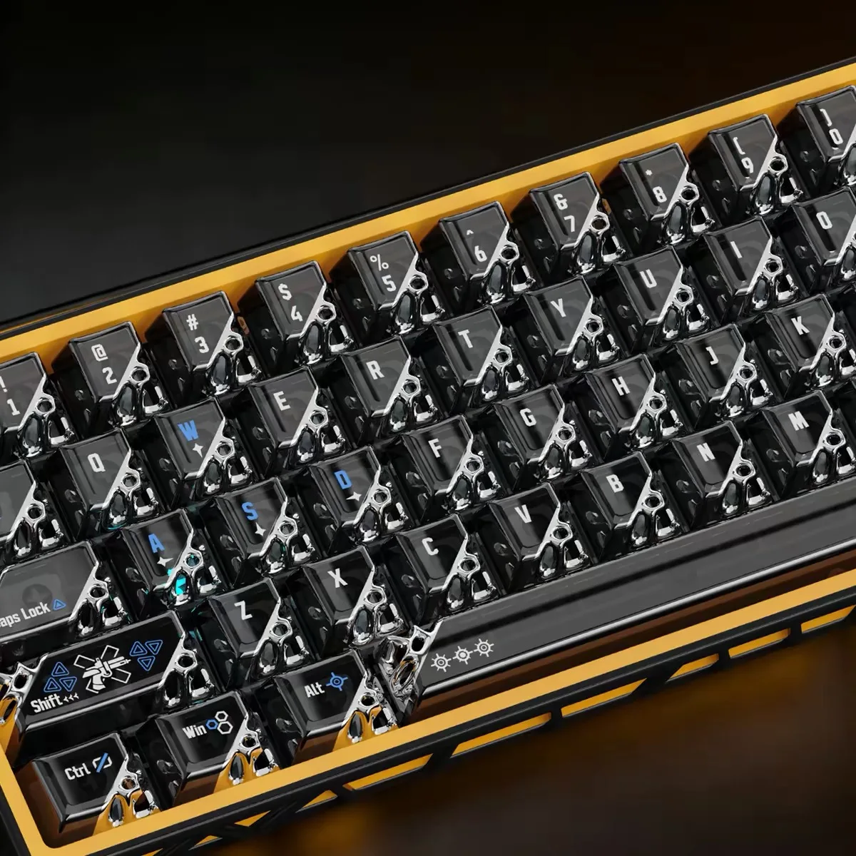 Womier Quantum Hive Keyboard Keycaps, Hollow Design, Customizable.
