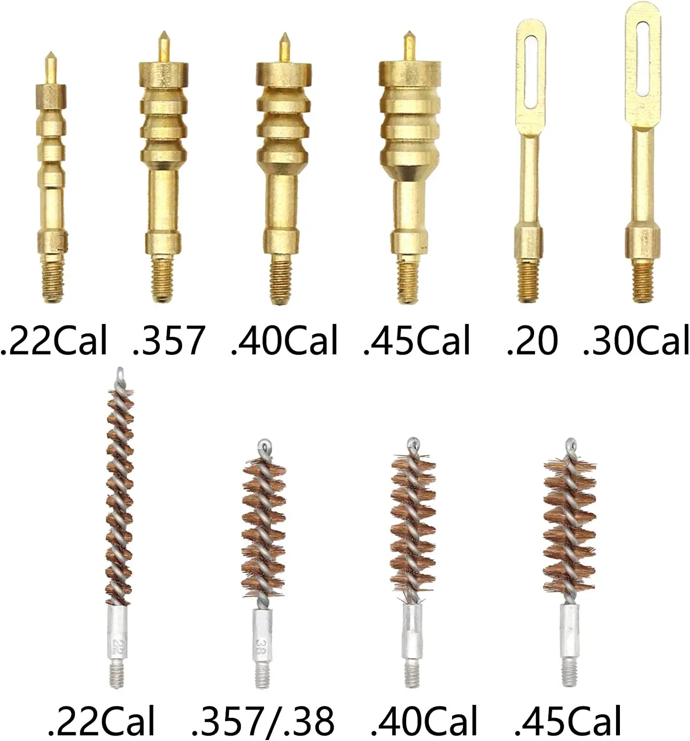 Quick Cleaning Brush 18pcs Universal Gun Cleaning Kit Bronze Bore Brush and Brass Jag Accessories