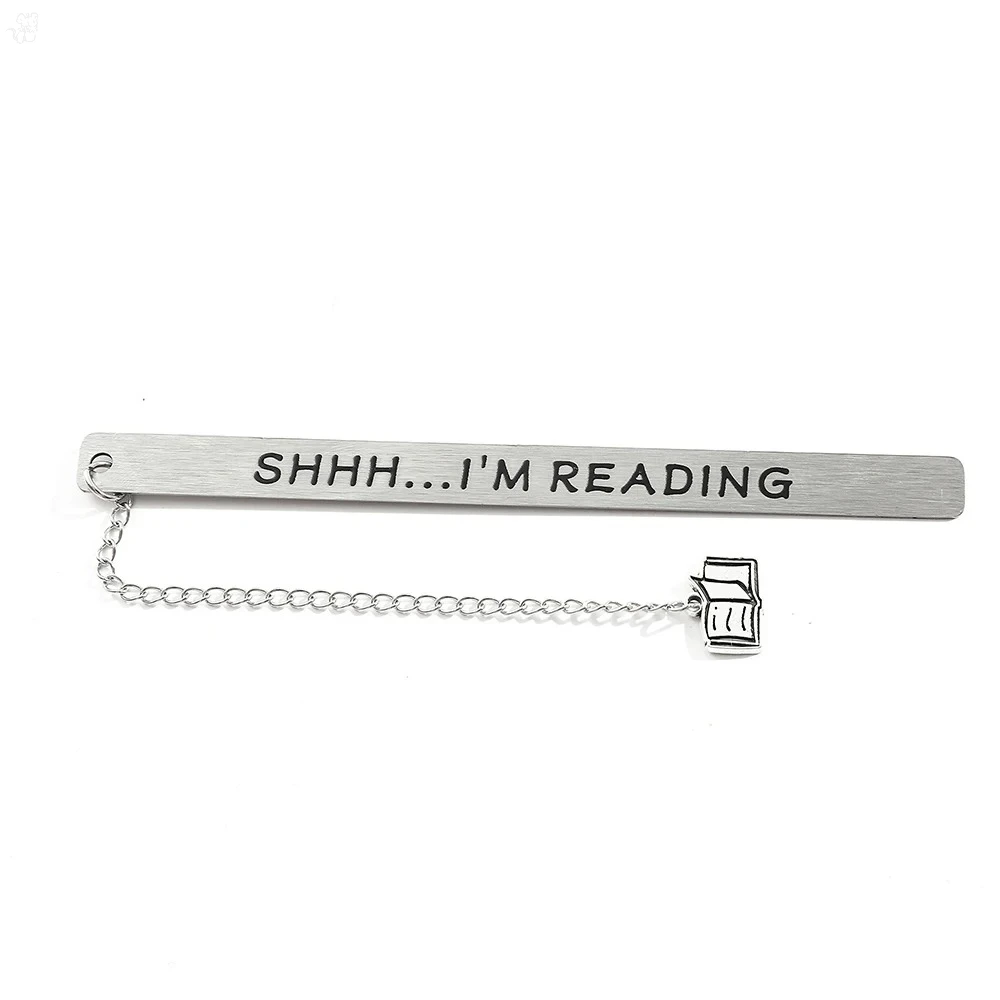 Stainless steel text bookmark with pendant, exquisite and simple student birthday gift, teacher gift, and gratitude gift. image 2