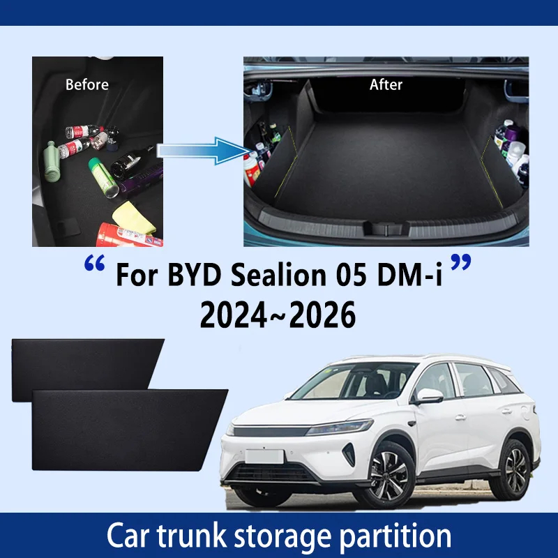 

Car Accessories For BYD Sealion 05 DM-i 2024~2026 25 Trunk Storage Partition Multifunction Storage Auto Interior Parts Organizer