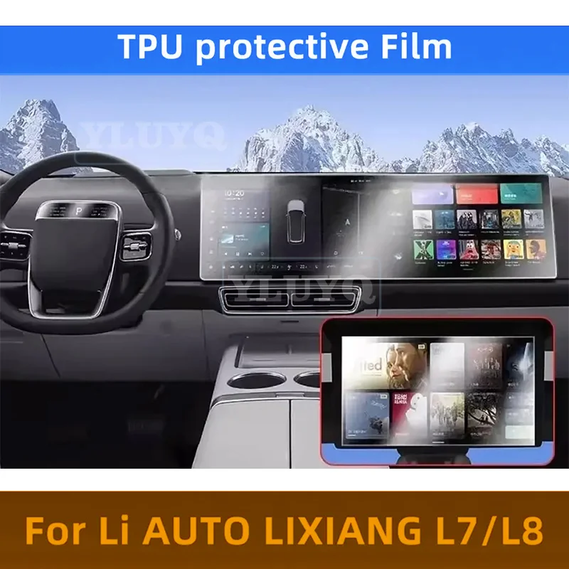 

TPU protective Film for Li AUTO LIXIANG L7_L8 2023 2024 Dashboard,Navigation Backseat TV Screen Anti-scratch film Sticker