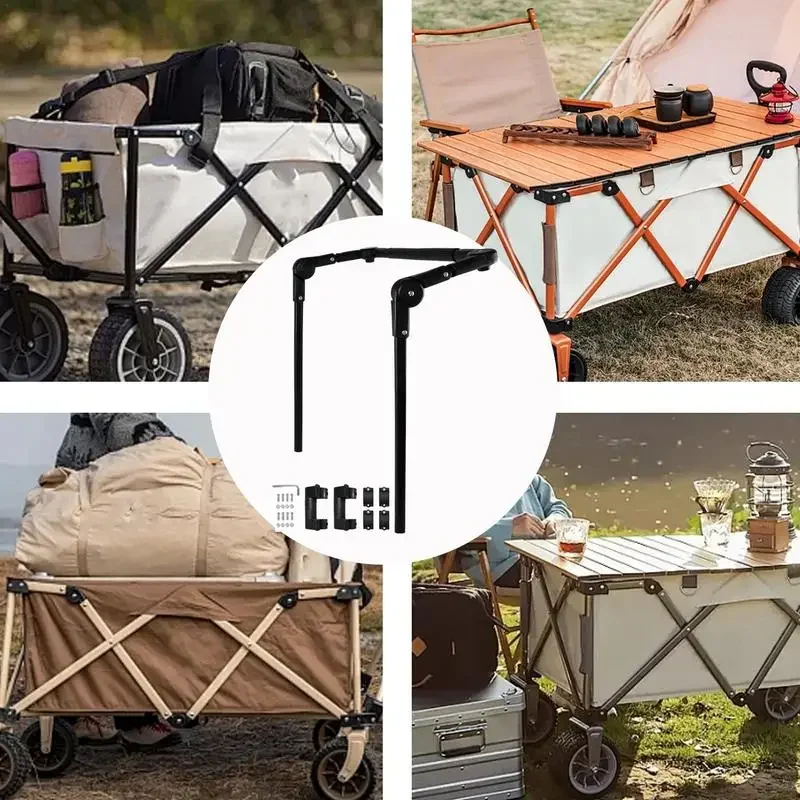 Poignée de Poussée pour Chariot Utilitaire Semi-Pliable, Accessoires pour Chariot de Camping