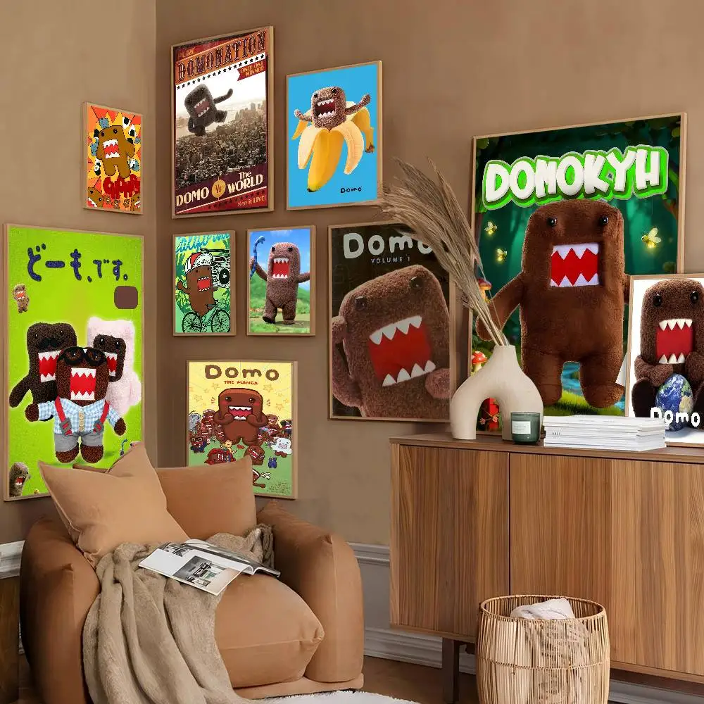 Cute Domo-Kun Classic Movie Classic Vintage Posters Whitepaper Prints Posters Artwork Kawaii Room Decor