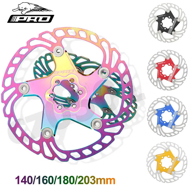 

IIIPRO Bicycle Disc Brake Rotor 140mm 160mm 180mm 203mm Bicycle Floating Rotor Heat Dissipation Road Mountain Bike Brake Disc