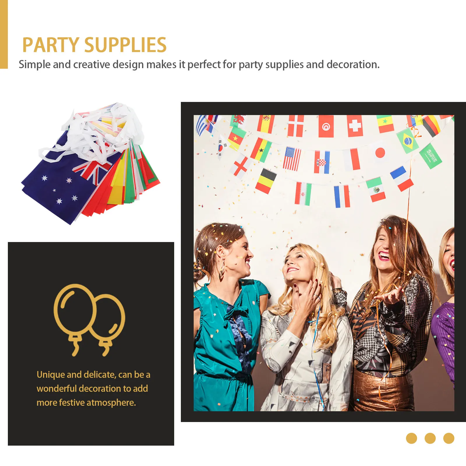 

Flag Bunting Polyester String Flags For Party Decorations International National Flag Banner Wall Window Door