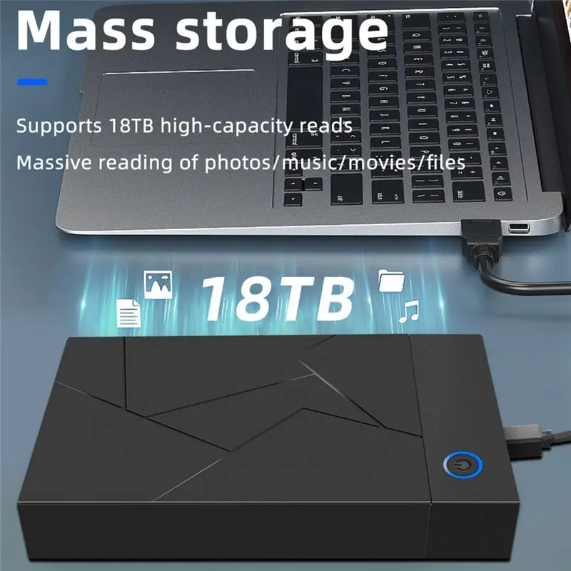 （改良版）35インチhdd用外付けケース、usb-30対応、ssd用外付けケース、外付けソリッドステートドライブ用ディスクボックス-euプラグ