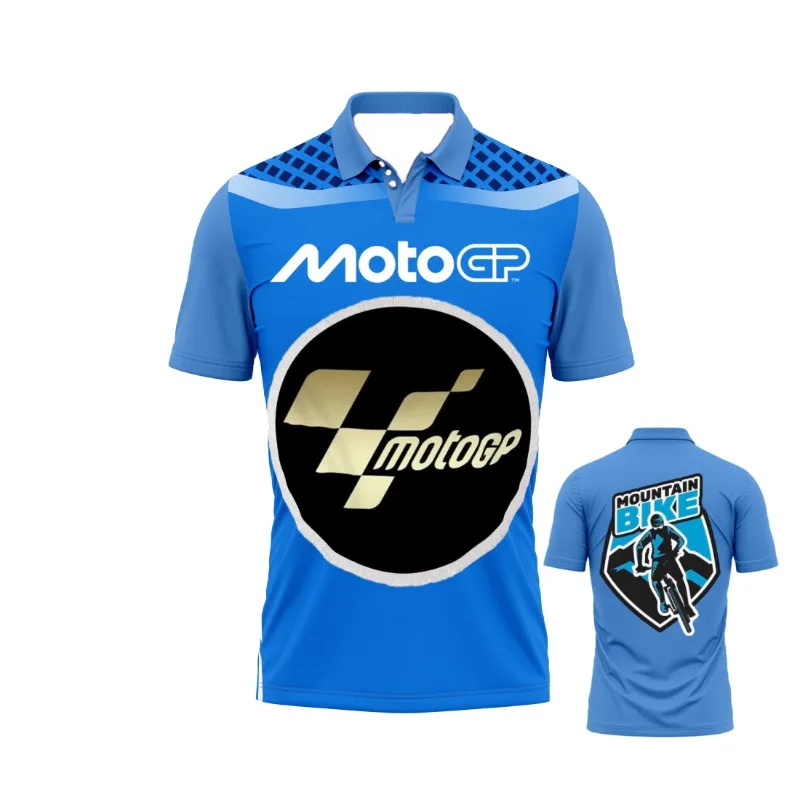

Summer Men's Motorcycle Riding 3D Printed Quick Drying T-shirt, Short Sleeved Sports Shirt, Fashionable Football Polo Shirt