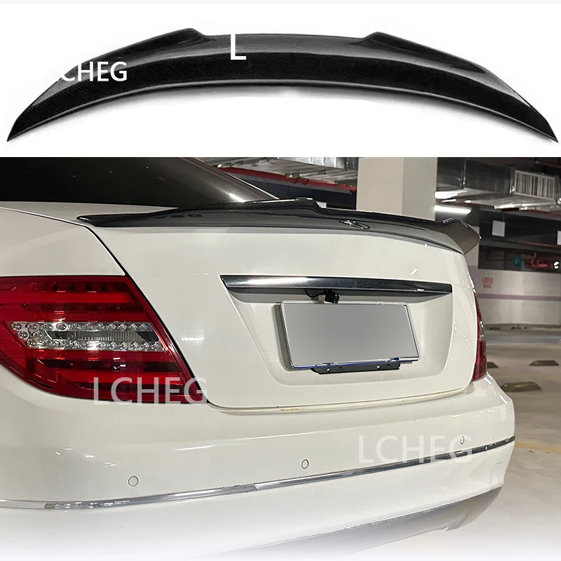 

Задний спойлер из углеродного волокна в стиле PSM для Mercedes-Benz C-Class W204, 2-дверный спойлер на крышку багажника Sedan 2007-2014 гг.