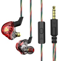 Original QKZ AK6 DMX Copper Driver HiFi Wired Earphone Sport Headphone Bass Stereo Headset Music Earbuds 3.5MM In Ear With Mic