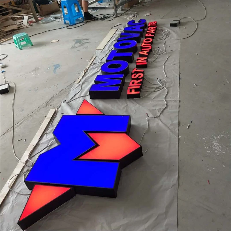 Factory Custom Made Outdoor 3D LED Sign Shopfront Big LED Channel Letters Luminous Acrylic Business Signboards