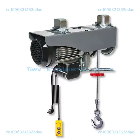 Micro palan électrique 600W 220V, grue domestique, petit palan de levage, treuil de décoration, grue de 150Kg et 20 mètres de câble métallique en acier