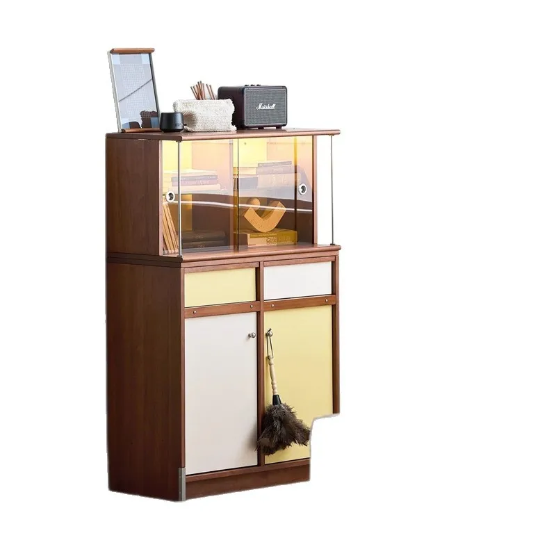 

Medieval style dining side cabinet integrated tea cabinet against the wall, living room storage cabinet, chest cabinet, magazine