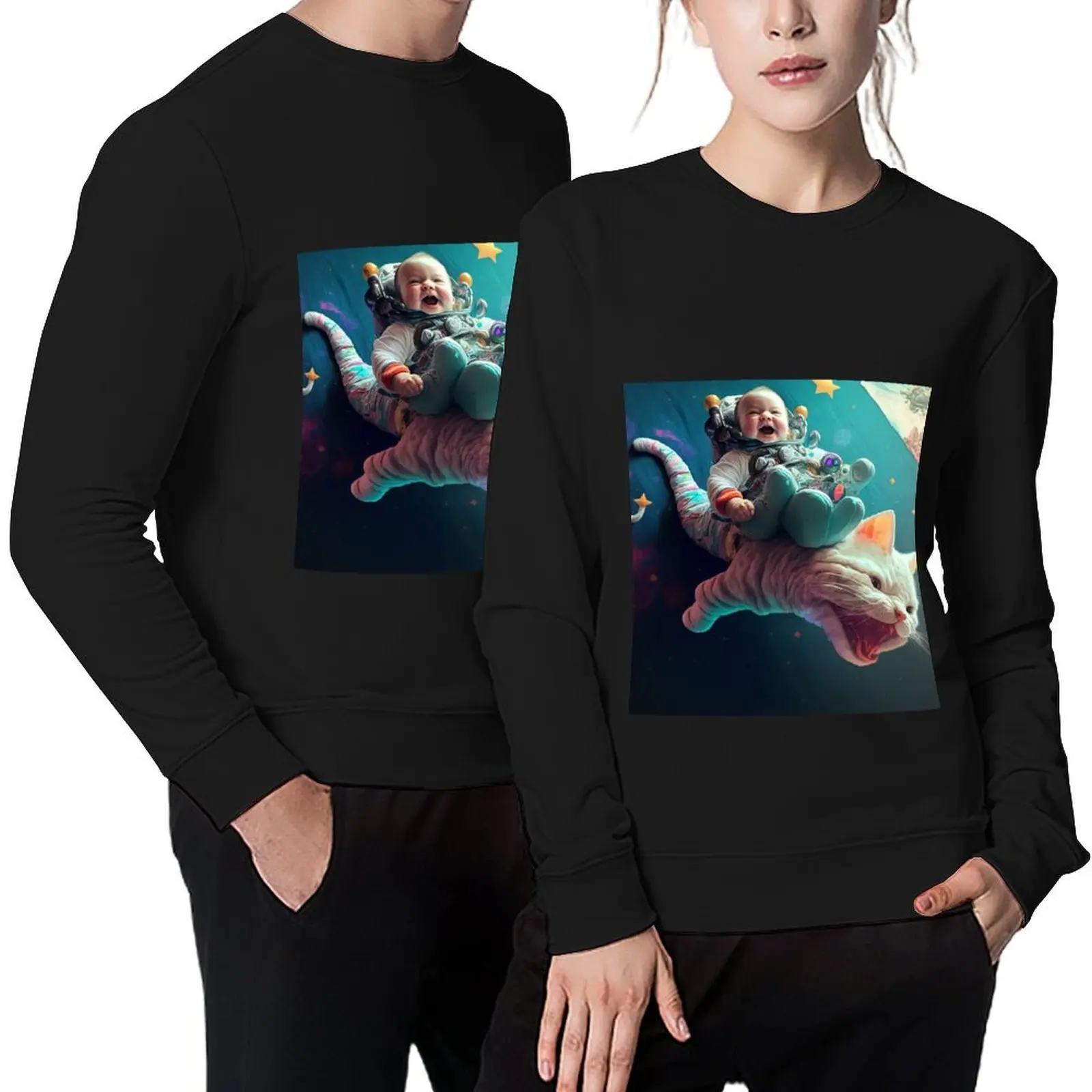 

Kaia in Space Pullover men's sweat-shirt tracksuit korean autumn clothes japanese style new sweatshirt