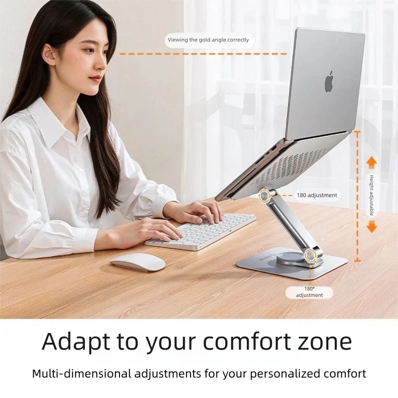  ORICO laptop stand Aluminum 360°Rotating Folding Adjustable Desk Tablet Stand for iPad Pro Air 4 mini pc 11-17 Inch Xiaomi Tab