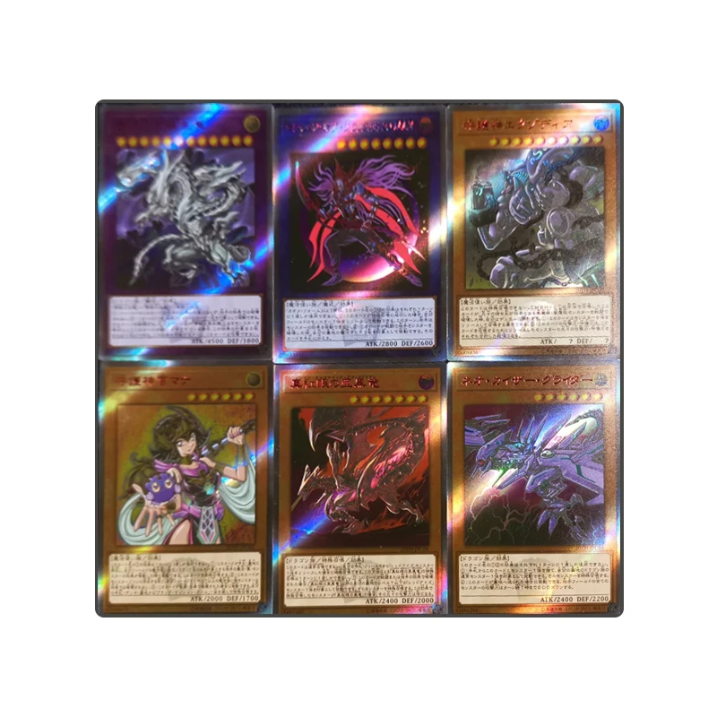 Yu-Gi-Oh! Carta fai da te personaggio dei cartoni animati occhi rossi drago nero occhi profondi drago bianco carta da collezione giocattolo regalo di compleanno di natale