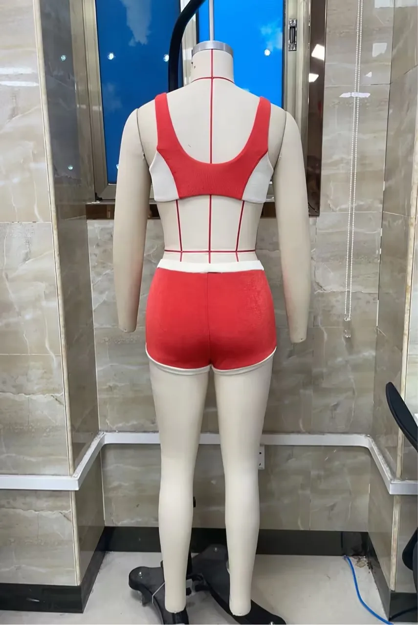 

Женские купальники из двух частей контрастного цвета с высокой талией, комплект бикини, летние купальные костюмы