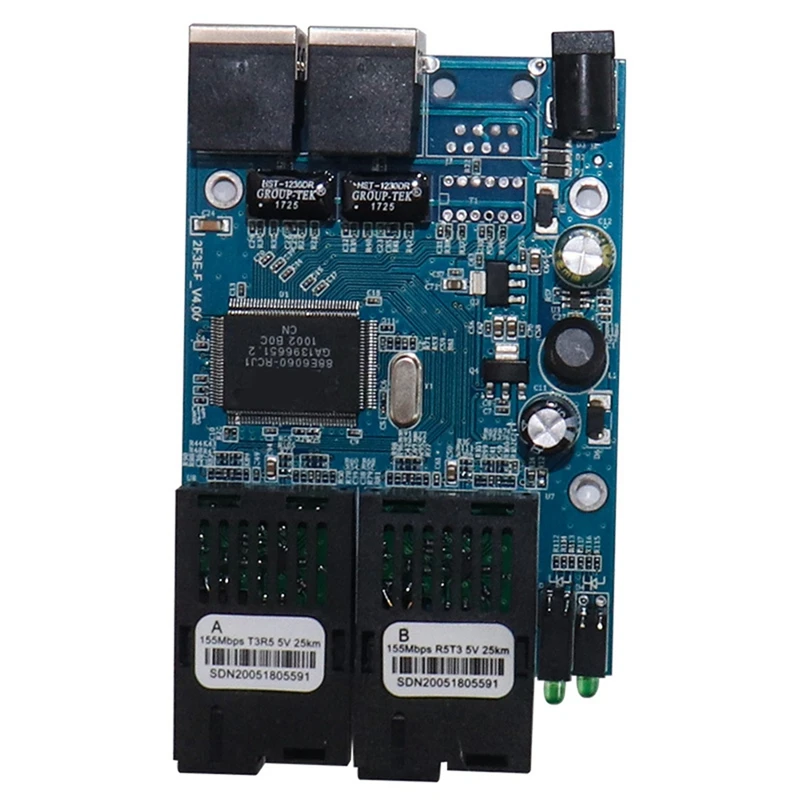 Interruptor Ethernet de fibra óptica, convertidor de medios, RJ45, UTP 2 SC, 2SC, 2RJ45, 10/100M, 1 piezas