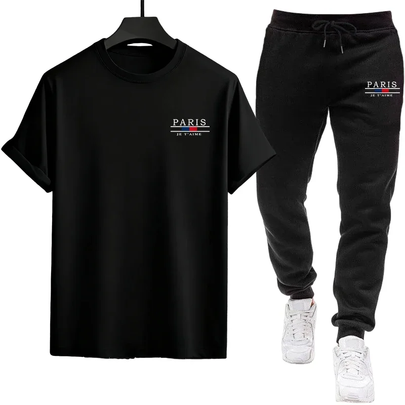 

Casual Sportswear Tee and Sweatpants Comfortable Outdoor Home Wear T-shirts 2026 New in Mens Summer Tracksuit Two Piece Set