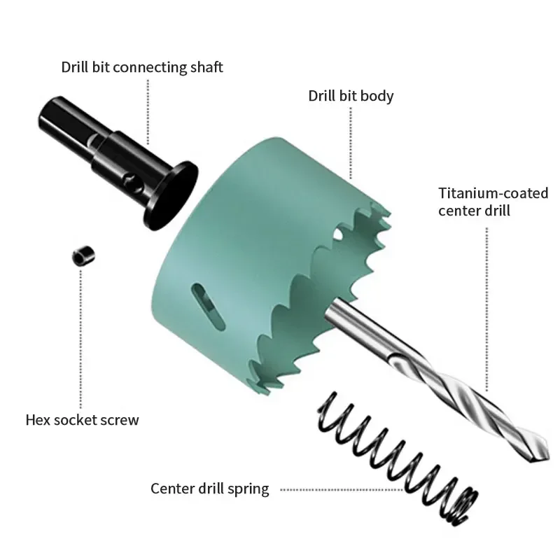 HILIXUN M42 Bi-Metal ไม้รูเจาะ Bits เจาะไม้มงกุฎสําหรับดาวน์ไลท์ Plasterboard เปิดเครื่องตัดไม้ 16-200 มม.