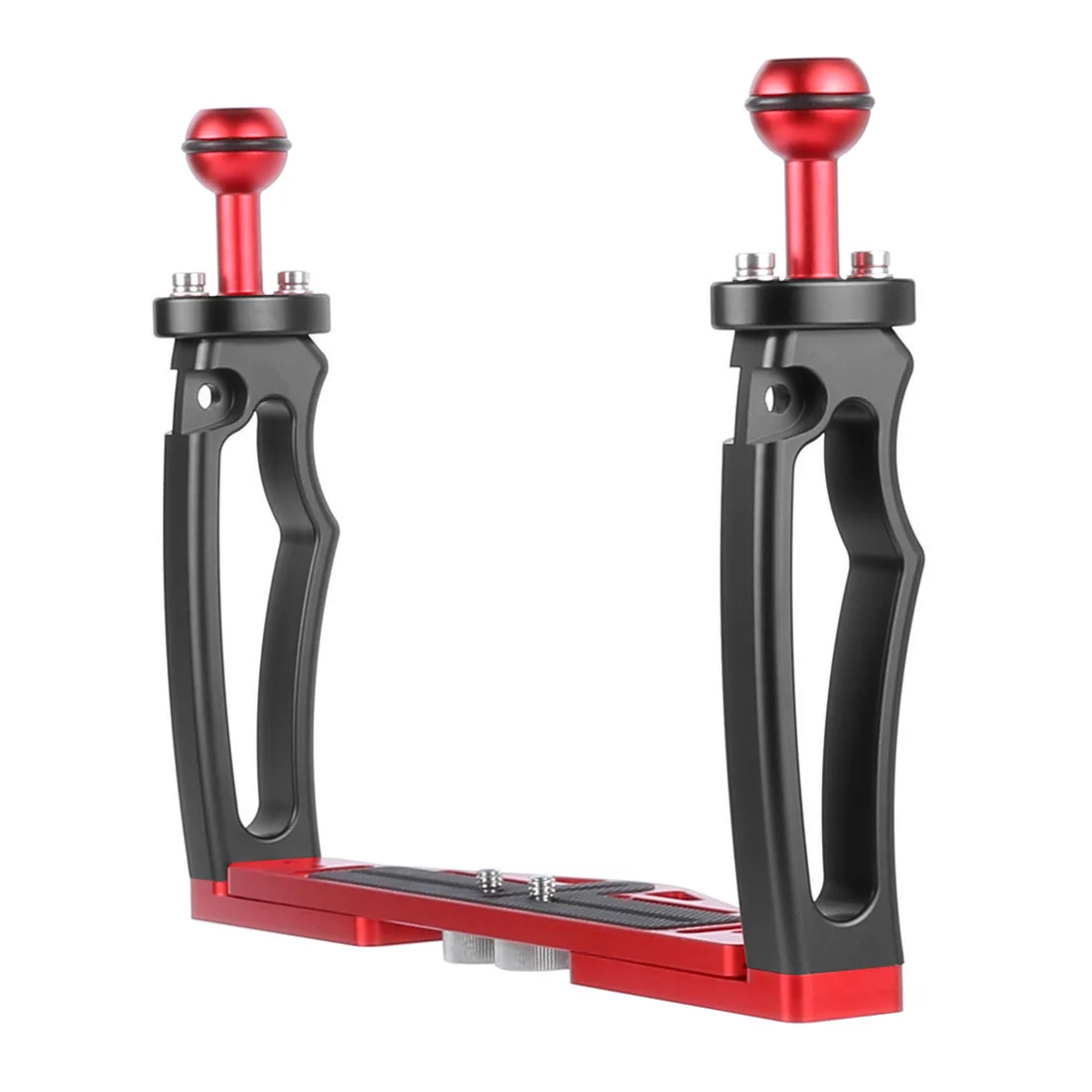 

Держатель-стабилизатор с двумя рукоятками и шаровой головкой 1 дюйм для фонарика, для GoPro 13, DSLR-камер, телефонов, водонепроницаемых боксов для дайвинга и подводной съемки