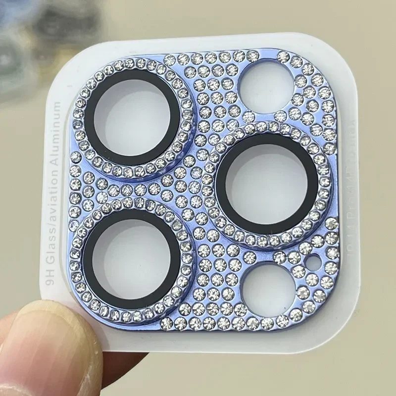 Camera Lens Protector For IPhone 14 13 12 11 Pro Max Glitter Rhinestones Camera Protector For IPhone 13 14 Plus 12 13Mini Glass