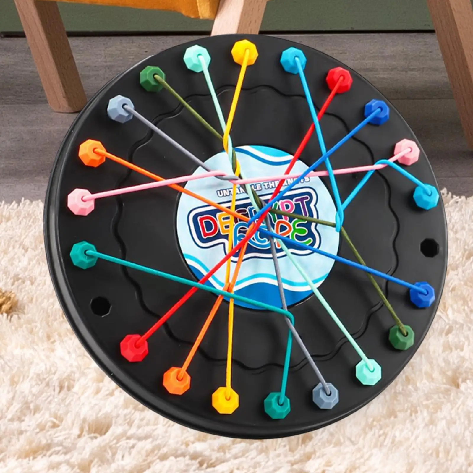 

Rope Untangle Toy Logical Thinking Challenge Gift Parent Child Interaction Mind Toy Kid Rope Knots for Children Boys Kids Girls