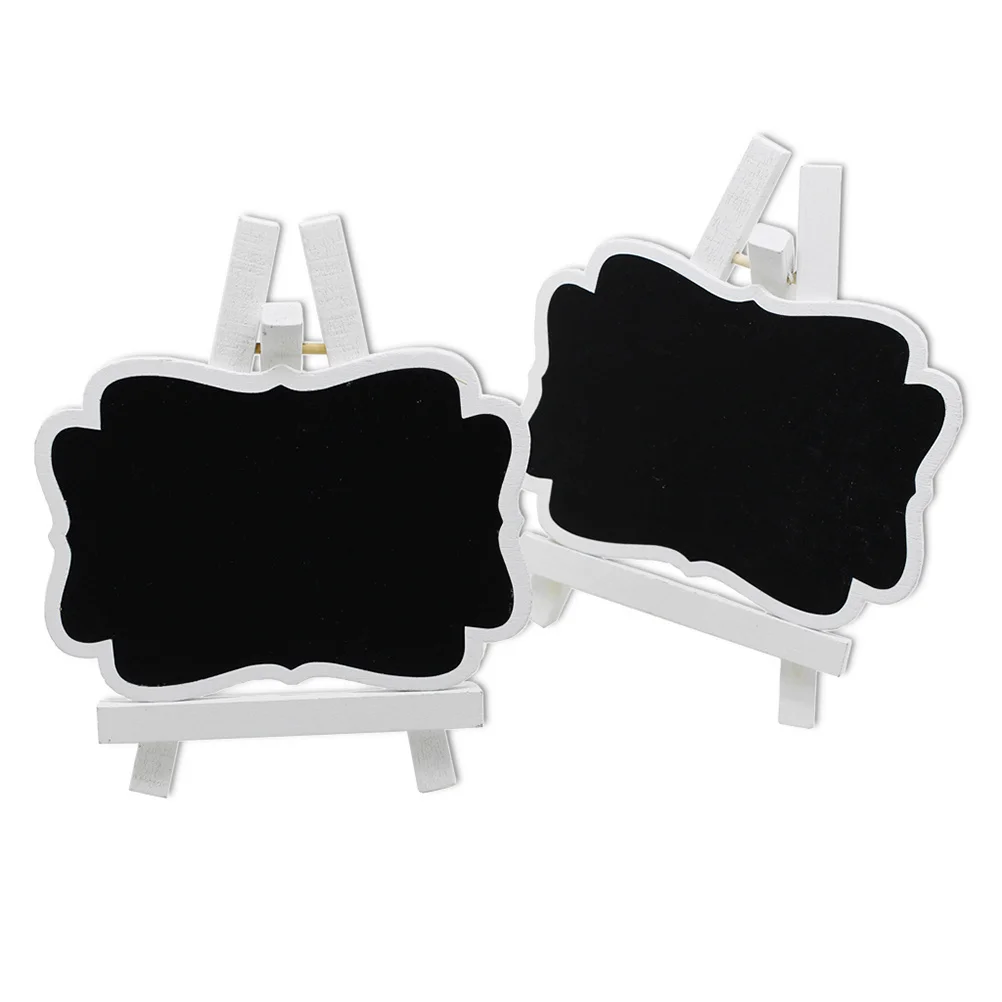 10Pcs Mini Chalkboard Blackboard White Frame Easy to Write Wipe Reuse Perfect for Weddings Birthdays Christmas
