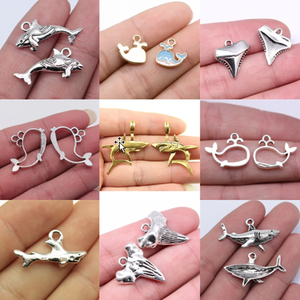 Bulk Charms For Jewelry Making Kit Pendant Diy Jewelry Accessories Whale Charms