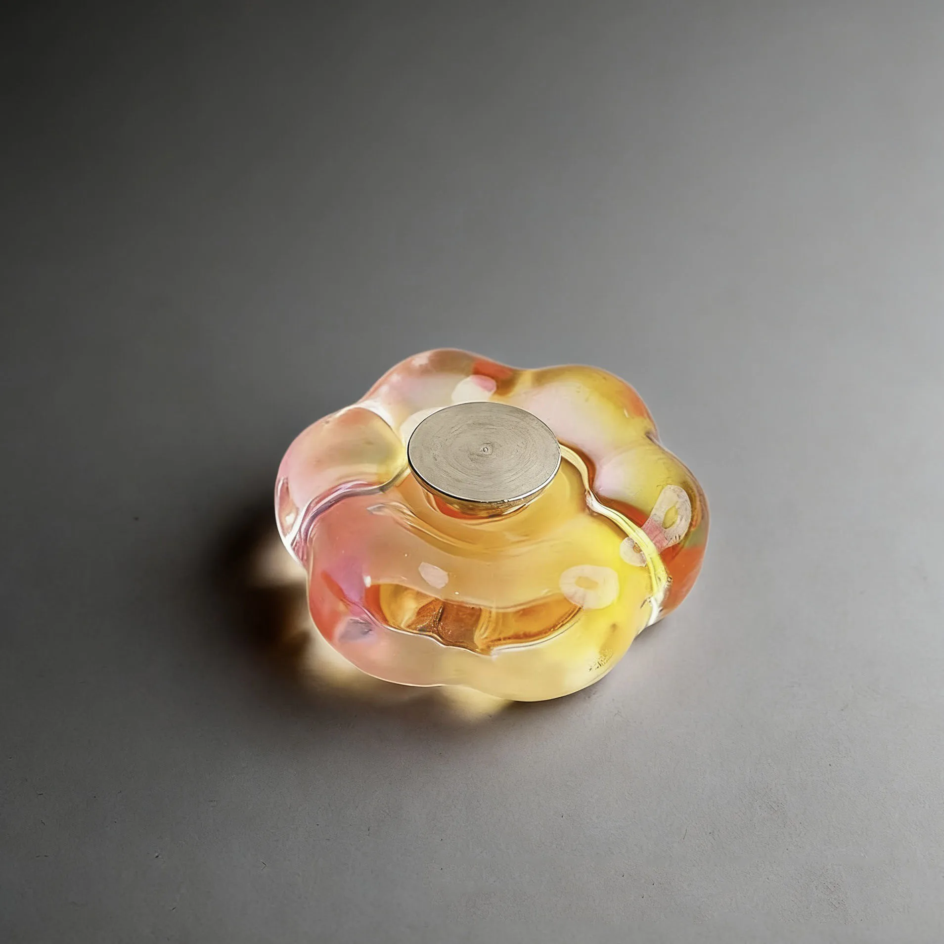 Colorful Glass Rotating Base Ornament For Cute Items Crystal Decoration Rotating Glass base
