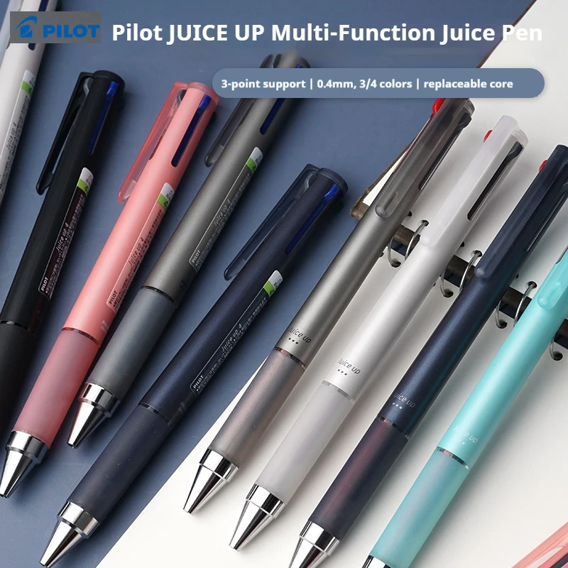 Pilot Juice Up Hybrid 0.4mm Multi-Pen 3&4Color Refillable Gel Ink Pen Smooth Metal Tip for Ultimate Writing Experience Japanese