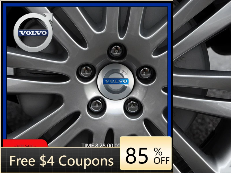 

Styling Mouldings 4pcs 56/60mm Car Wheel Center Hub Caps Tyre Rim Cover Accessories For Volvo RDESIGN XC60 XC90 V60 V40 XC40 V50